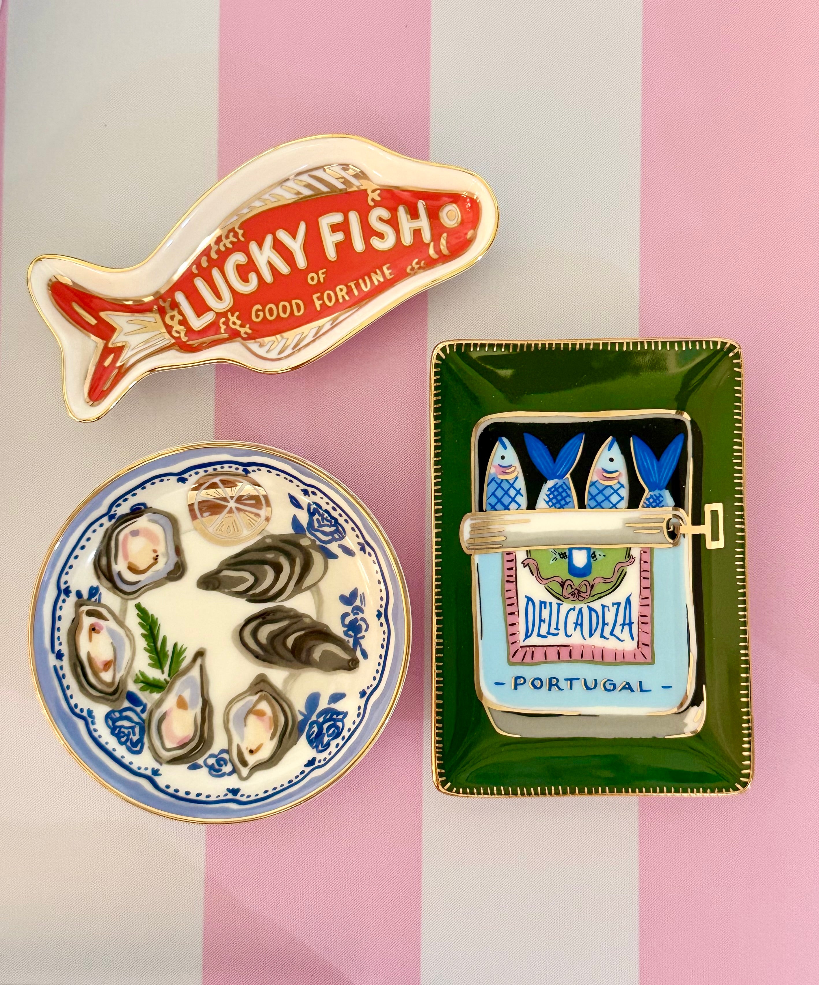Porcelain Trinket/Dice Dish | Oysters