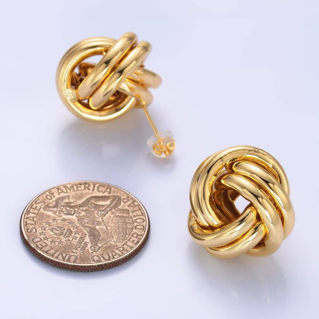 The Love Knot 24K Gold Filled Stud Earrings