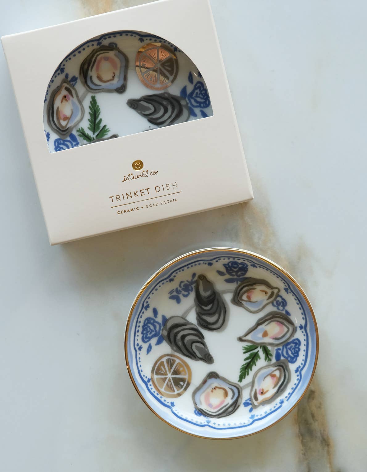 Porcelain Trinket/Dice Dish | Oysters