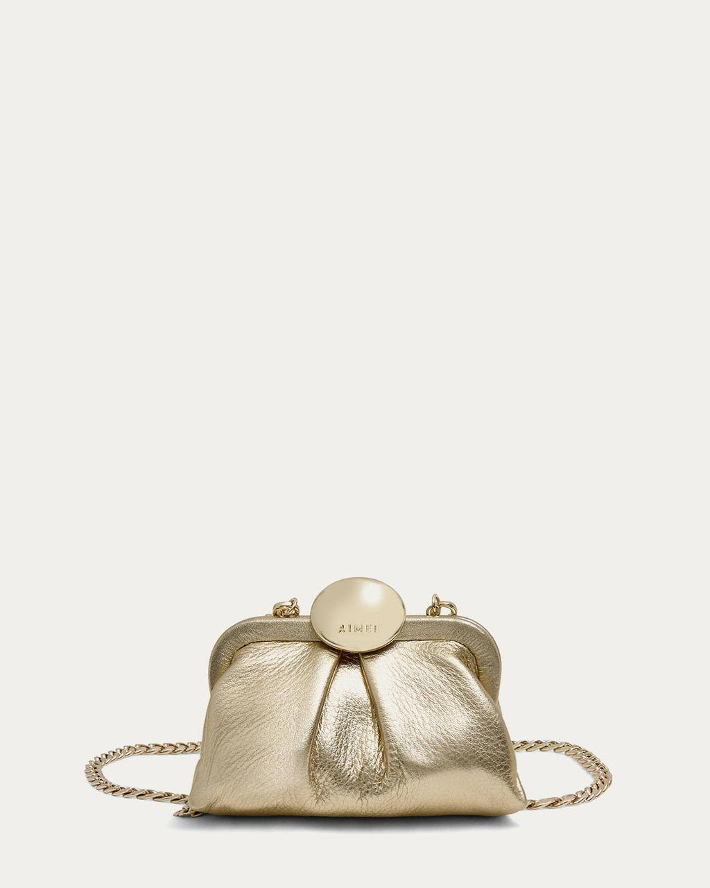 Full Circle Micro Crossbody | Champagne Leather