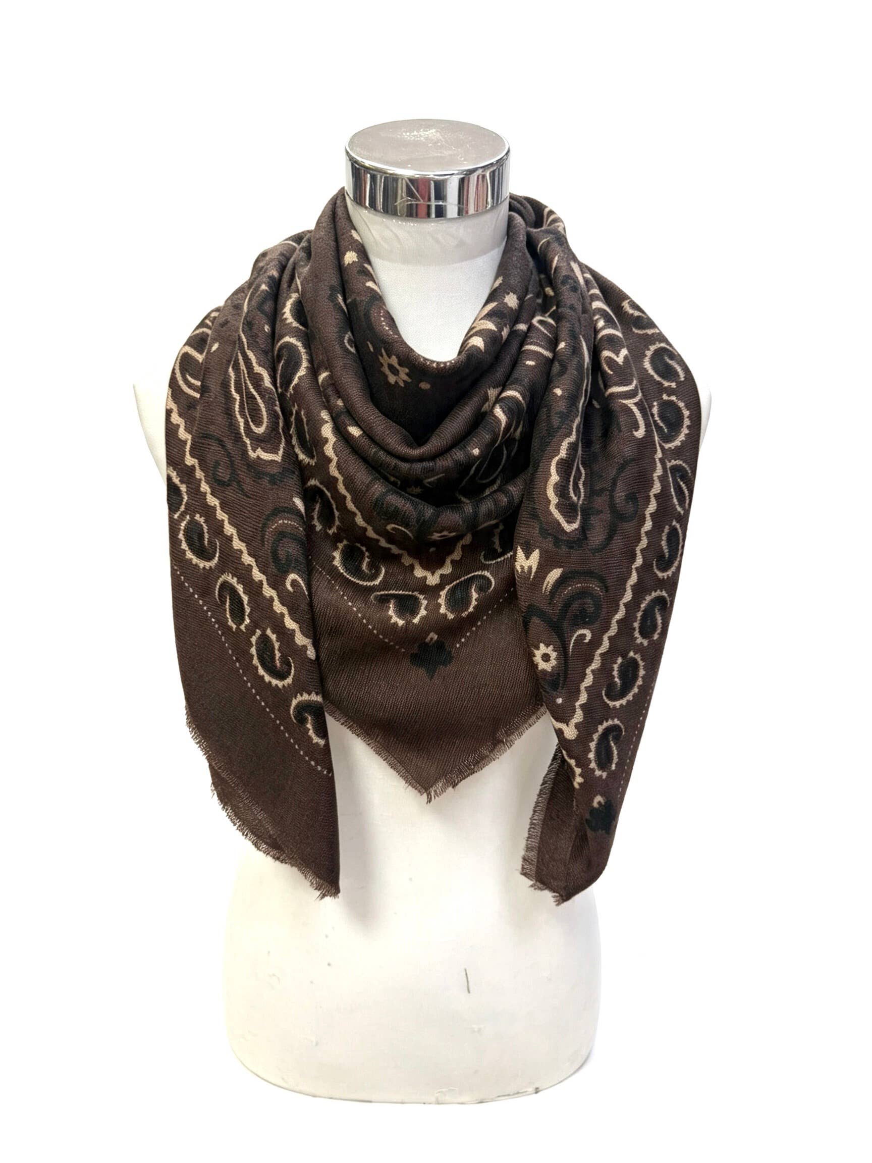 The Nantucket - Large Wool Blend Bandana Scarf