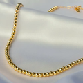 The Cora - 3 mm Gold Beaded Necklace 18K Gold Non Tarnish Water Resistant