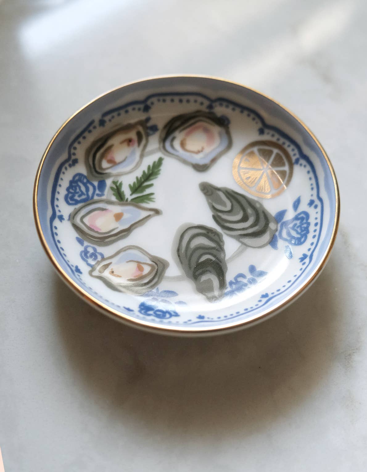 Porcelain Trinket/Dice Dish | Oysters
