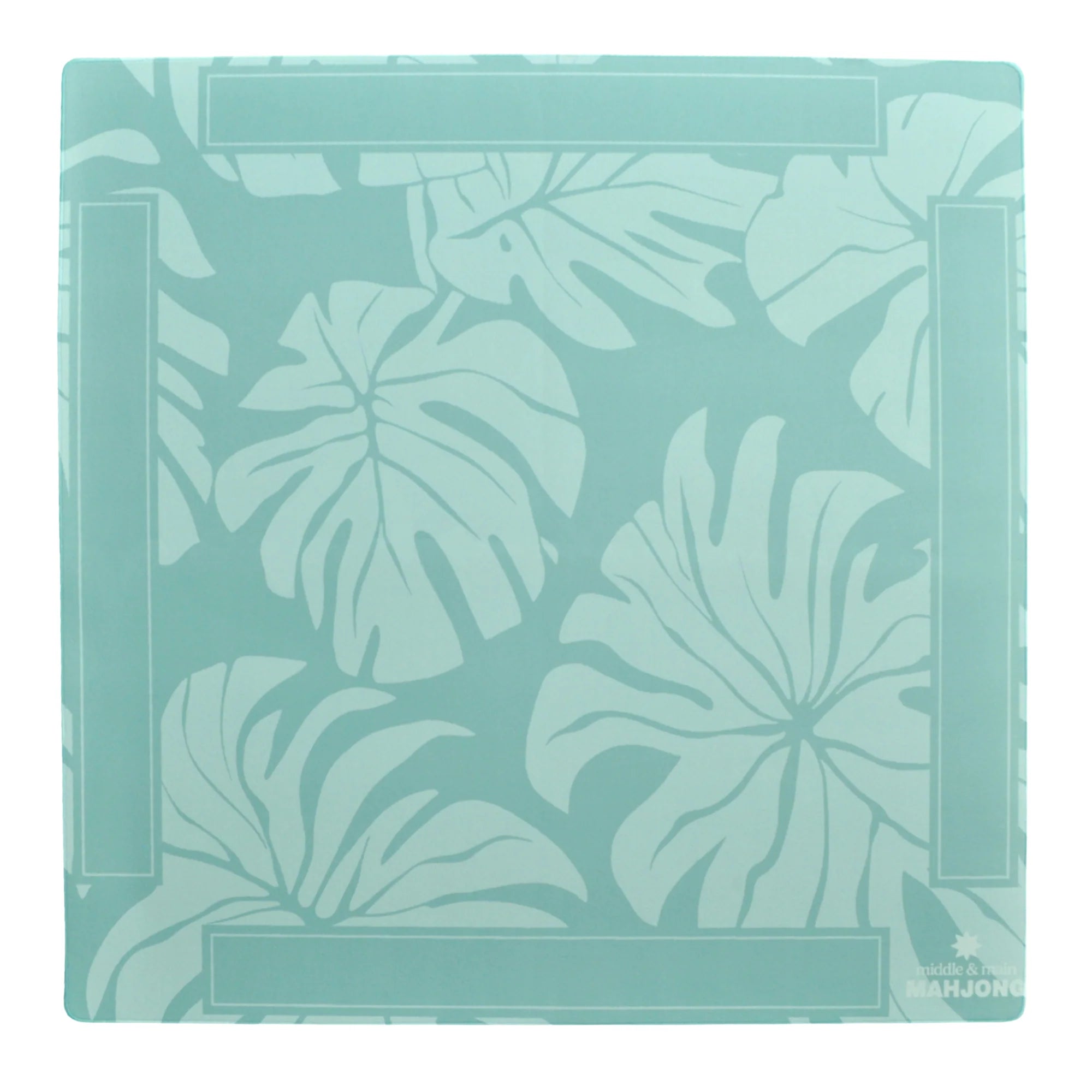 Middle and Main Mahjong Mat - Seabee Avenue Monstera Plant Mat