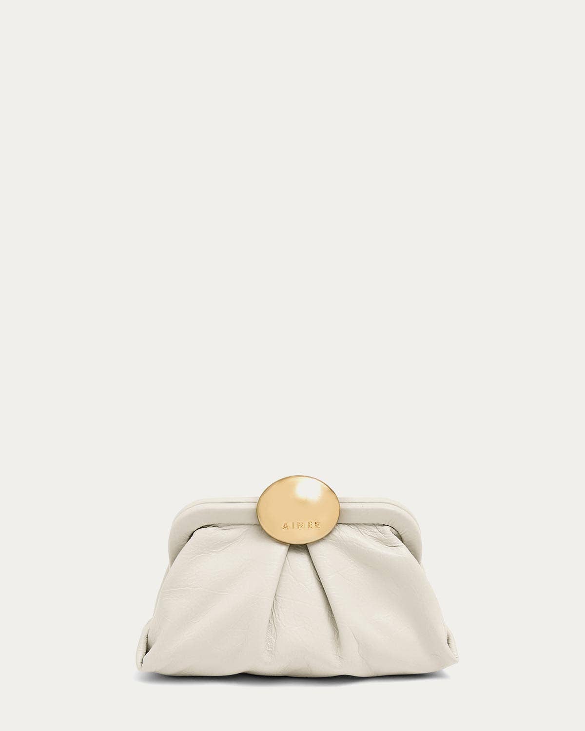 Full Circle Micro Crossbody | Chalk Leather