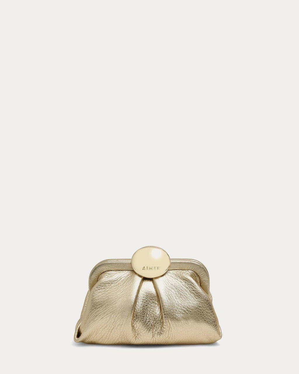 Full Circle Micro Crossbody | Champagne Leather
