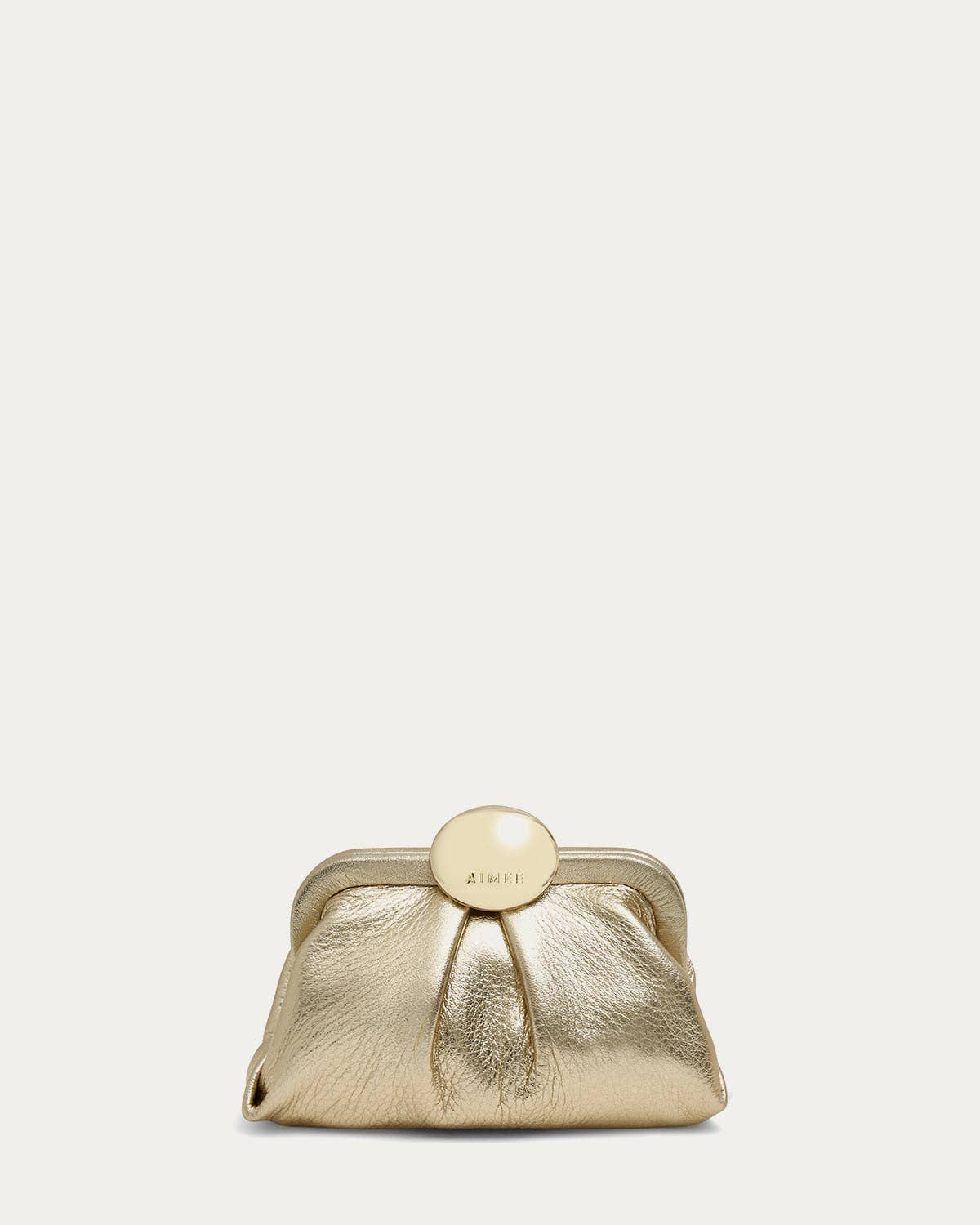 Full Circle Micro Crossbody | Champagne Leather