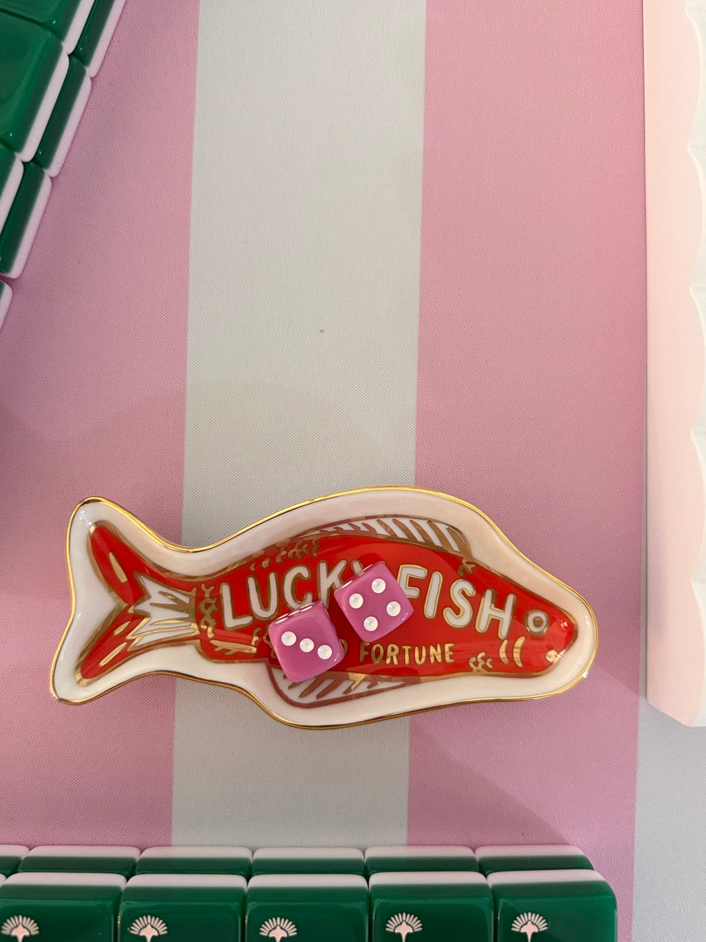 Porcelain Trinket/Dice Dish | Fortune Fish