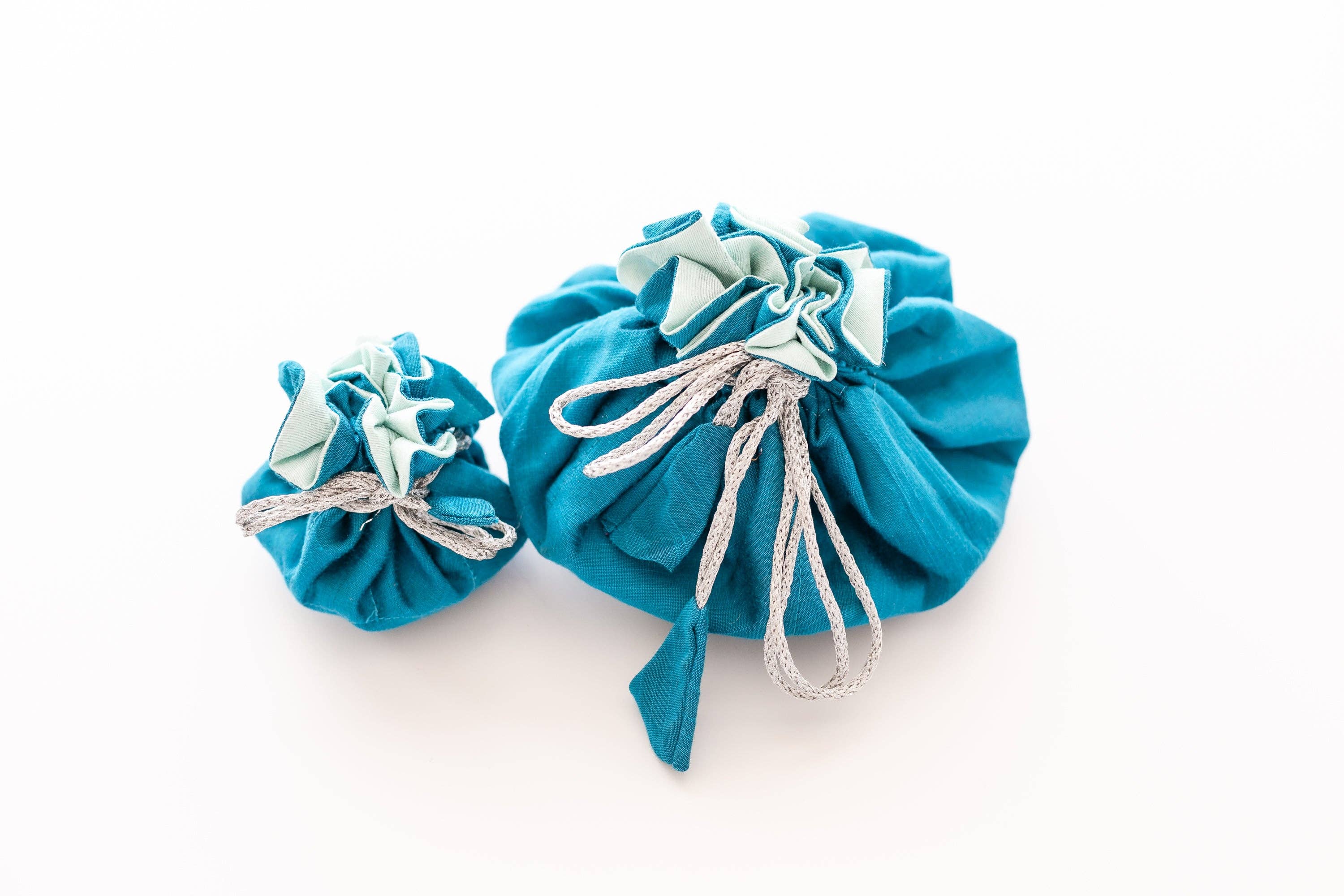 Travel Jewelry Bag - Large - Turquoise with Robins Egg Blue Lining