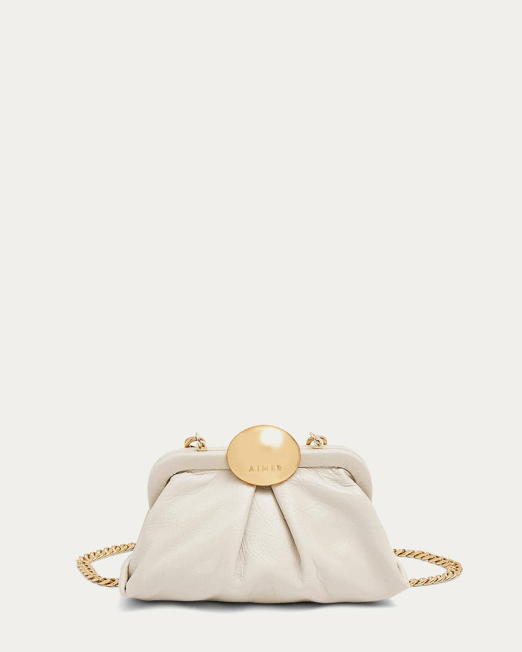 Full Circle Micro Crossbody | Chalk Leather
