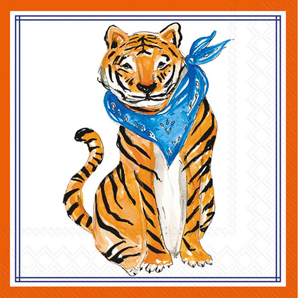 War Eagle! Paper Cocktail Napkins 20 Ct Blue Tiger Hometown Pride