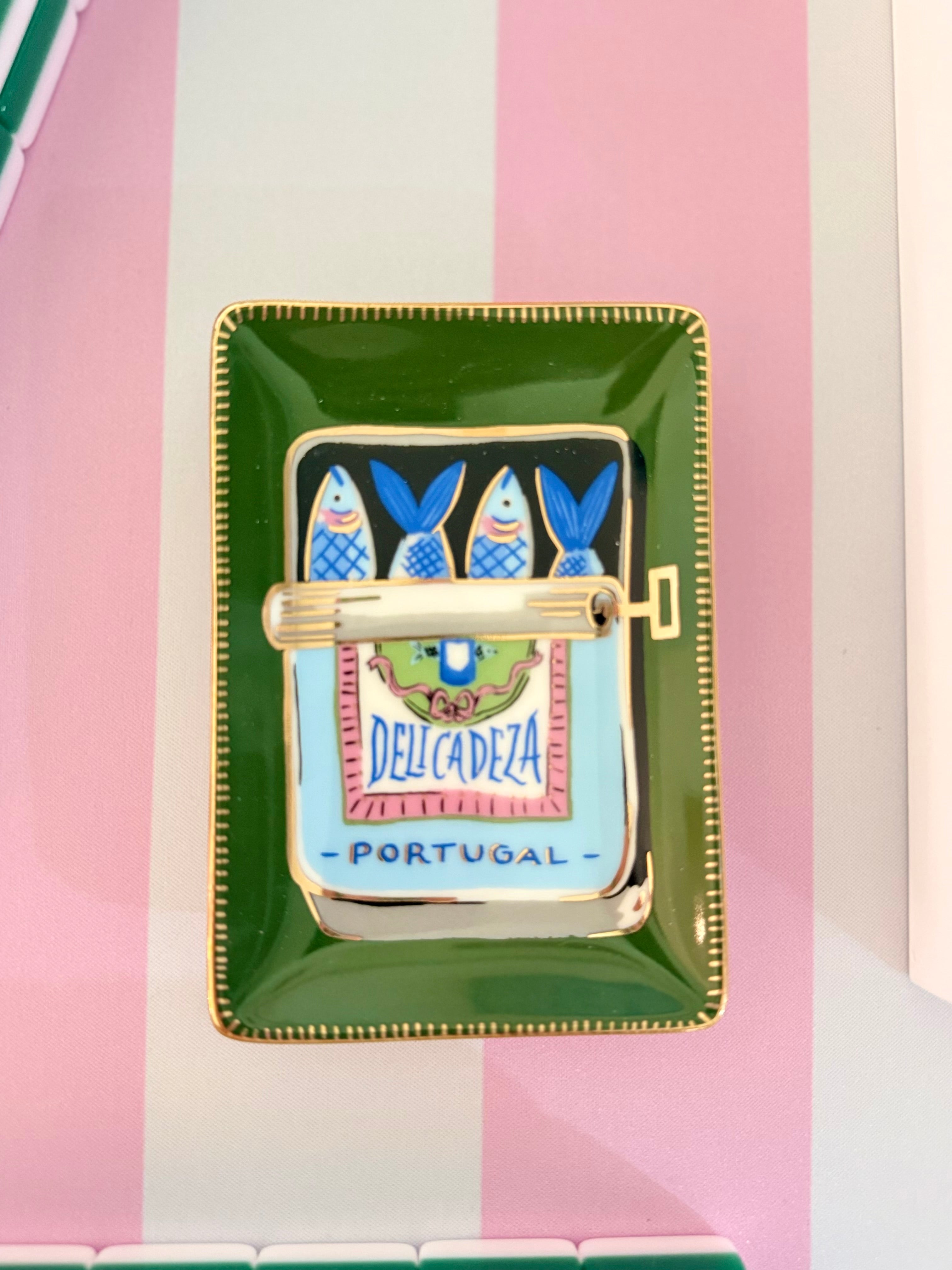 Porcelain Trinket/Dice Dish | Sardines