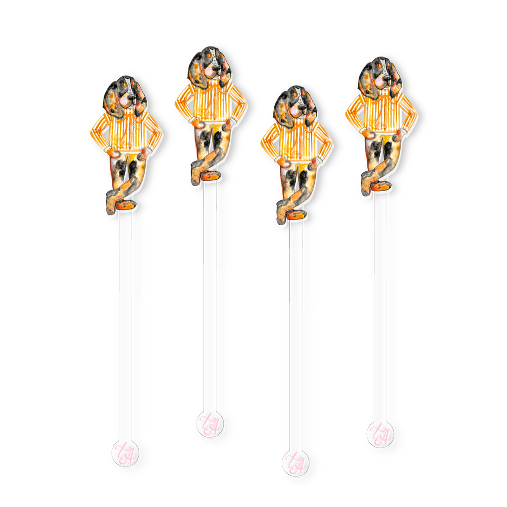 Go Vols! Acrylic Happy Hound Stir Sticks