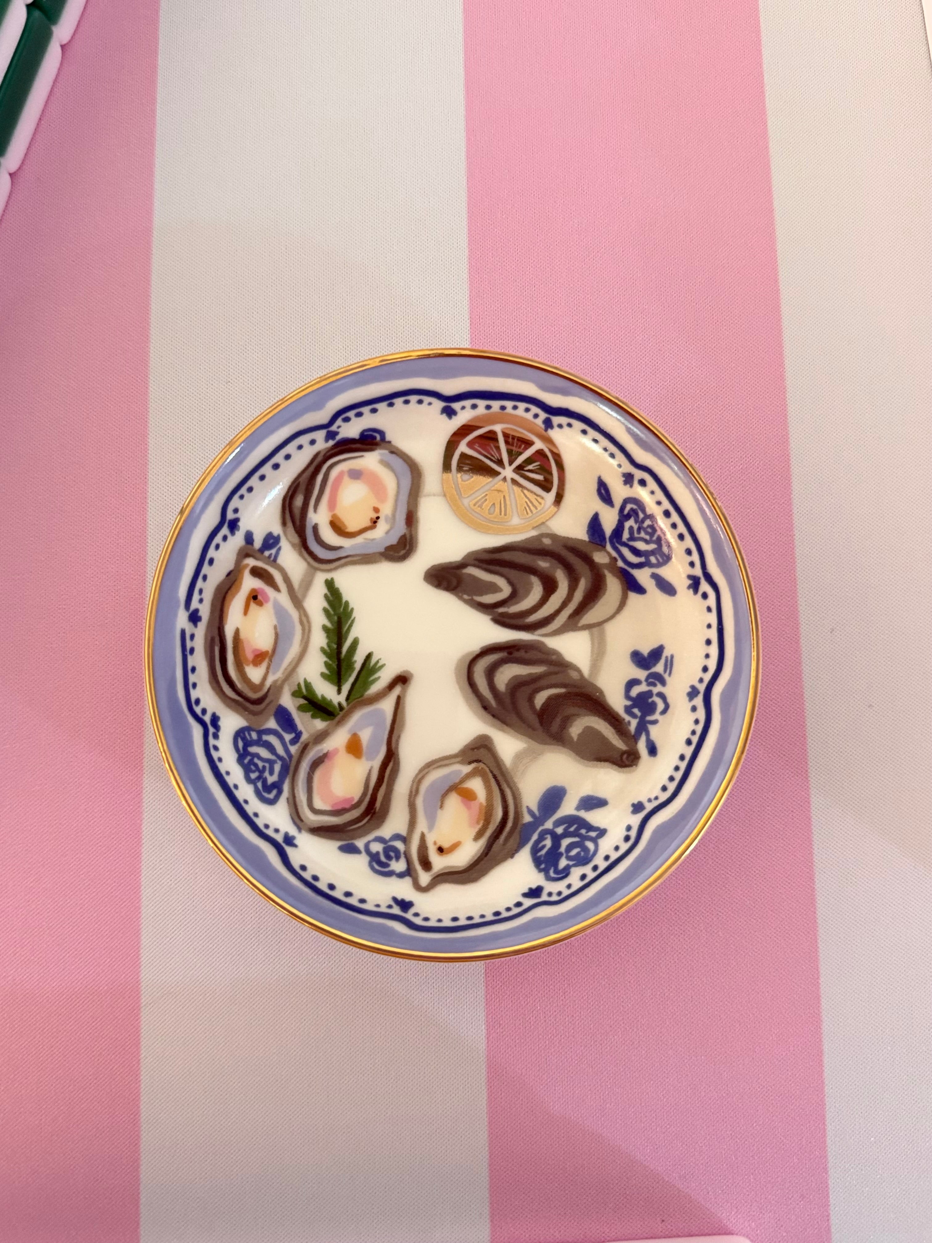 Porcelain Trinket/Dice Dish | Oysters
