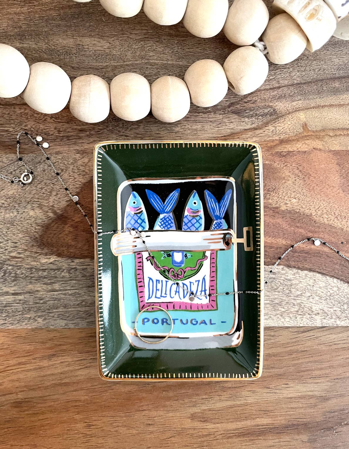 Porcelain Trinket/Dice Dish | Sardines