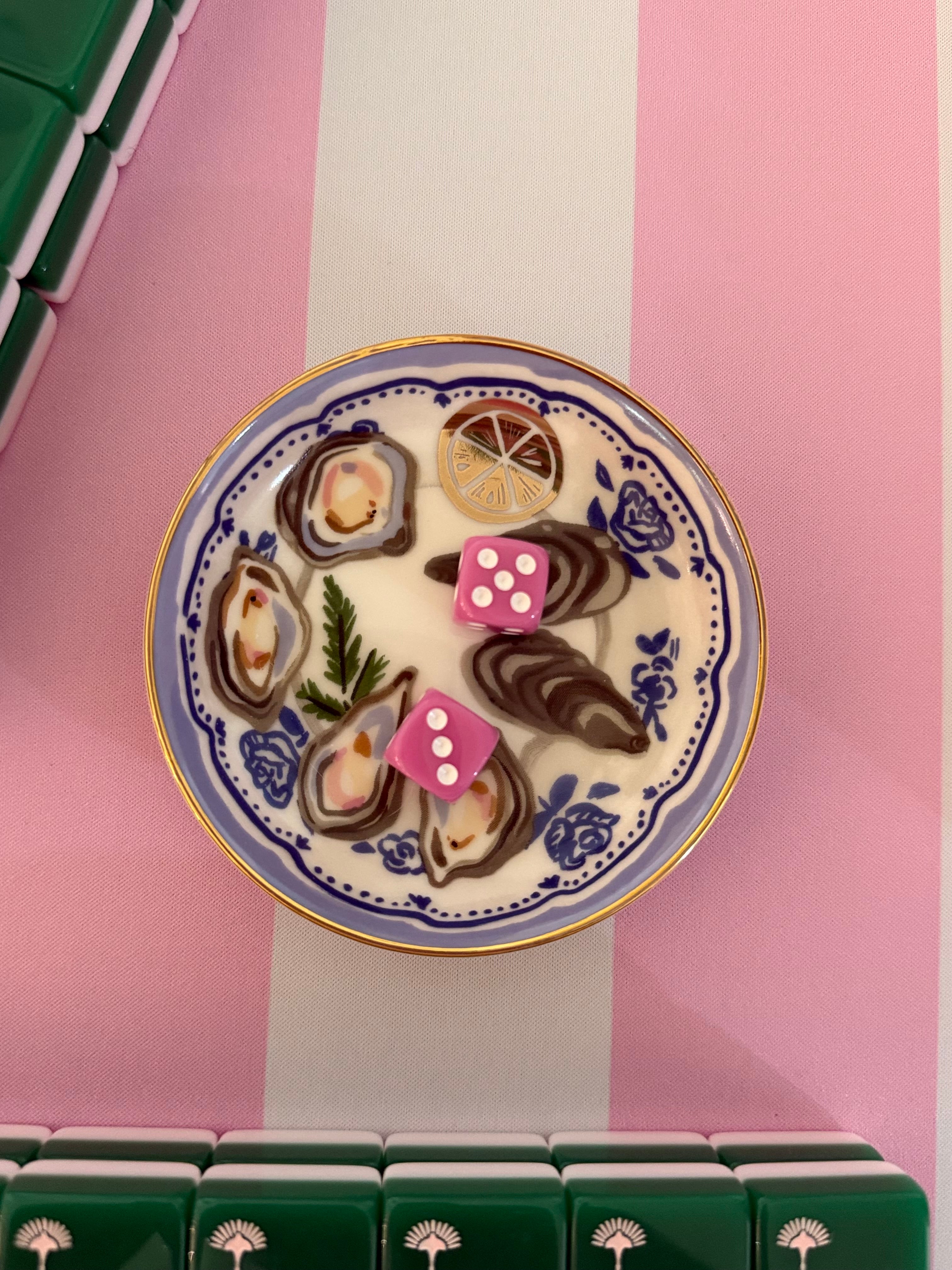 Porcelain Trinket/Dice Dish | Oysters