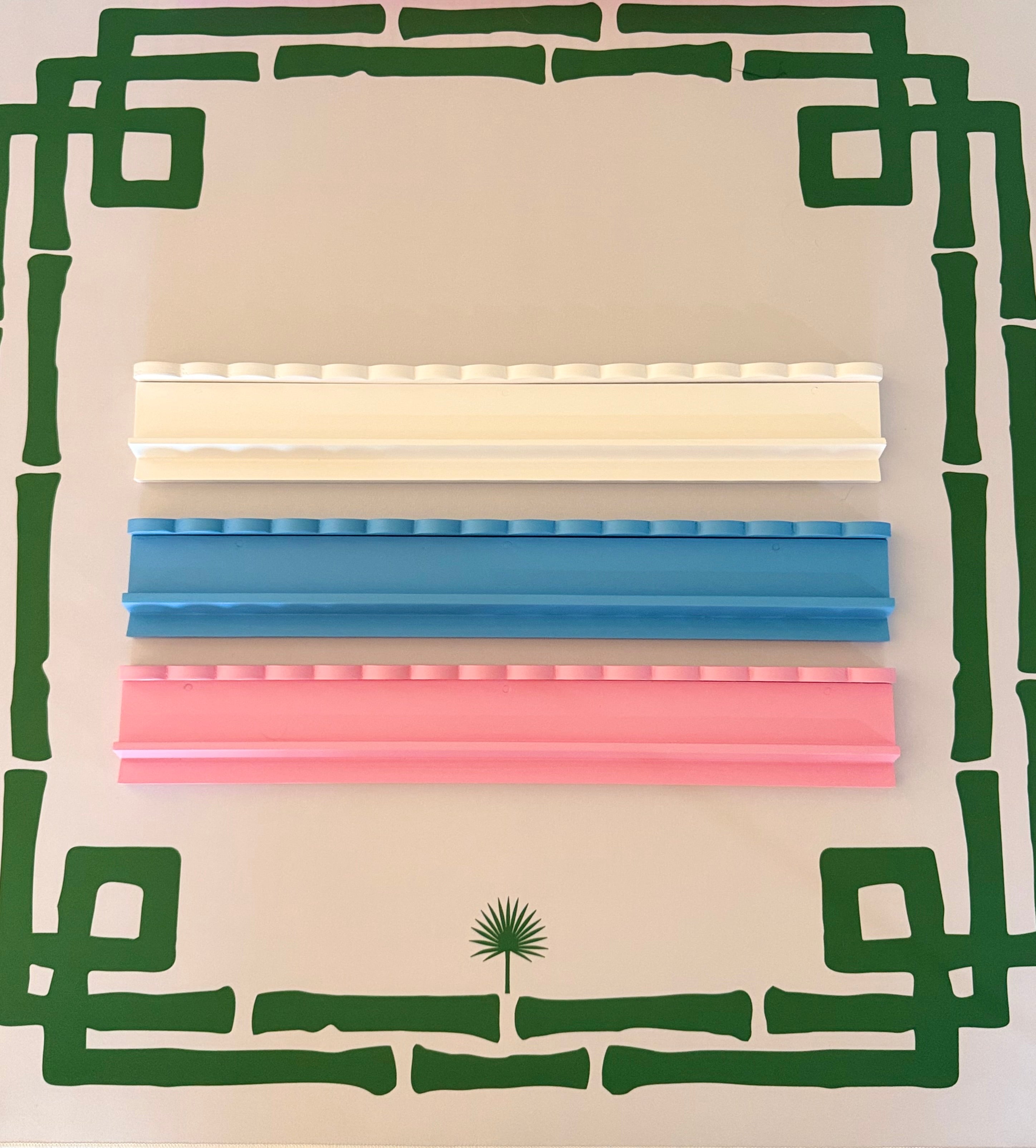 20" Luxury Wood Mahjong Racks with Magnetic Scalloped Pushers