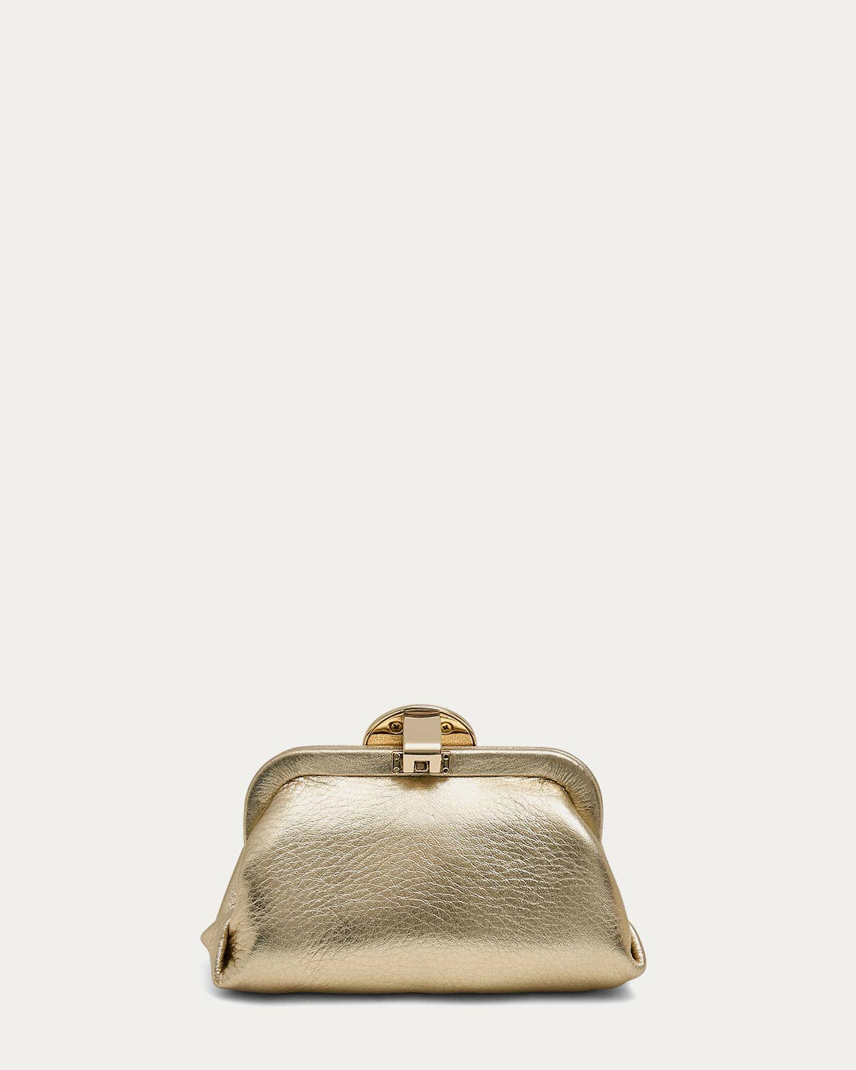 Full Circle Micro Crossbody | Champagne Leather