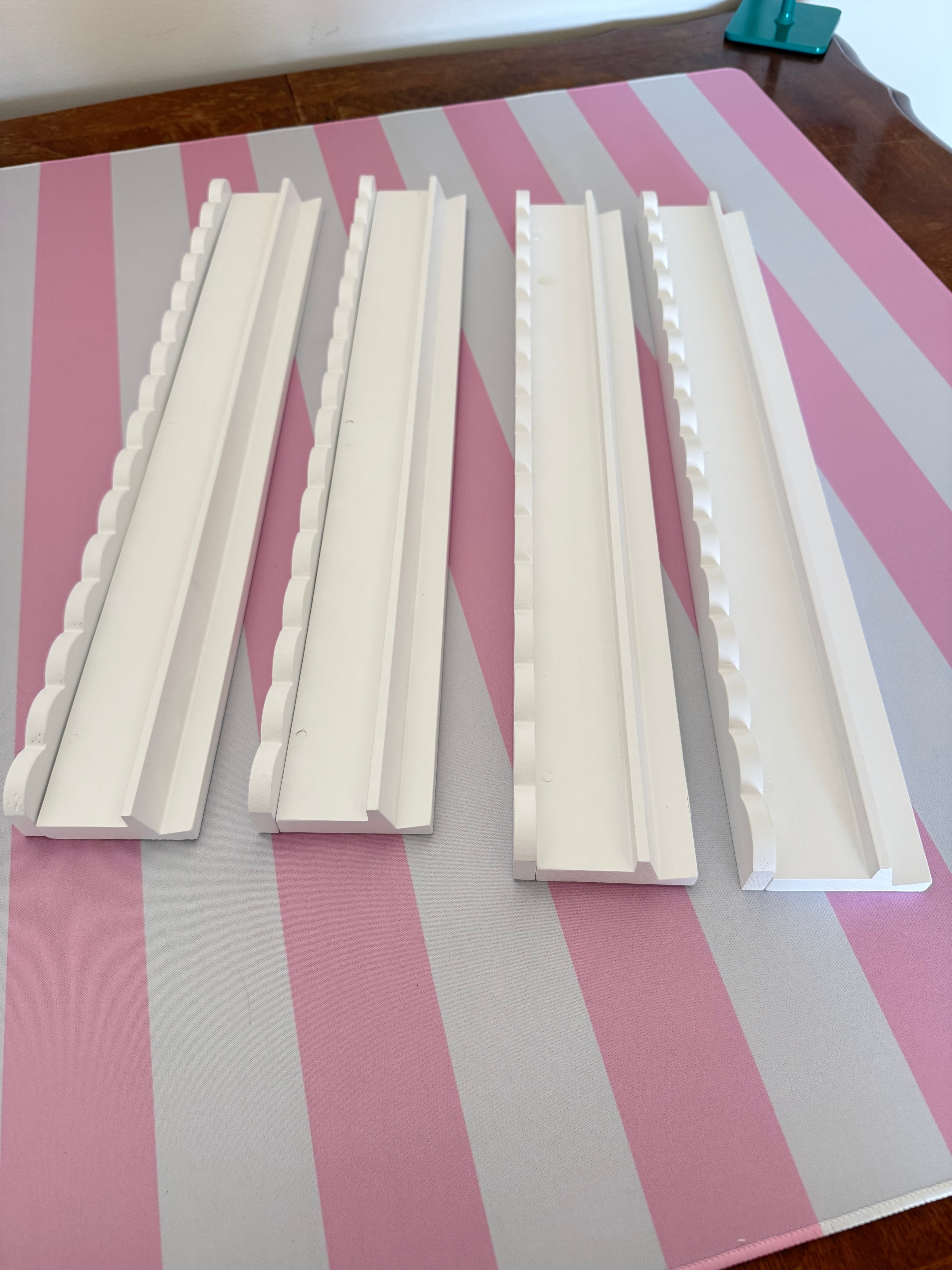 20" Luxury Wood Mahjong Racks with Magnetic Scalloped Pushers