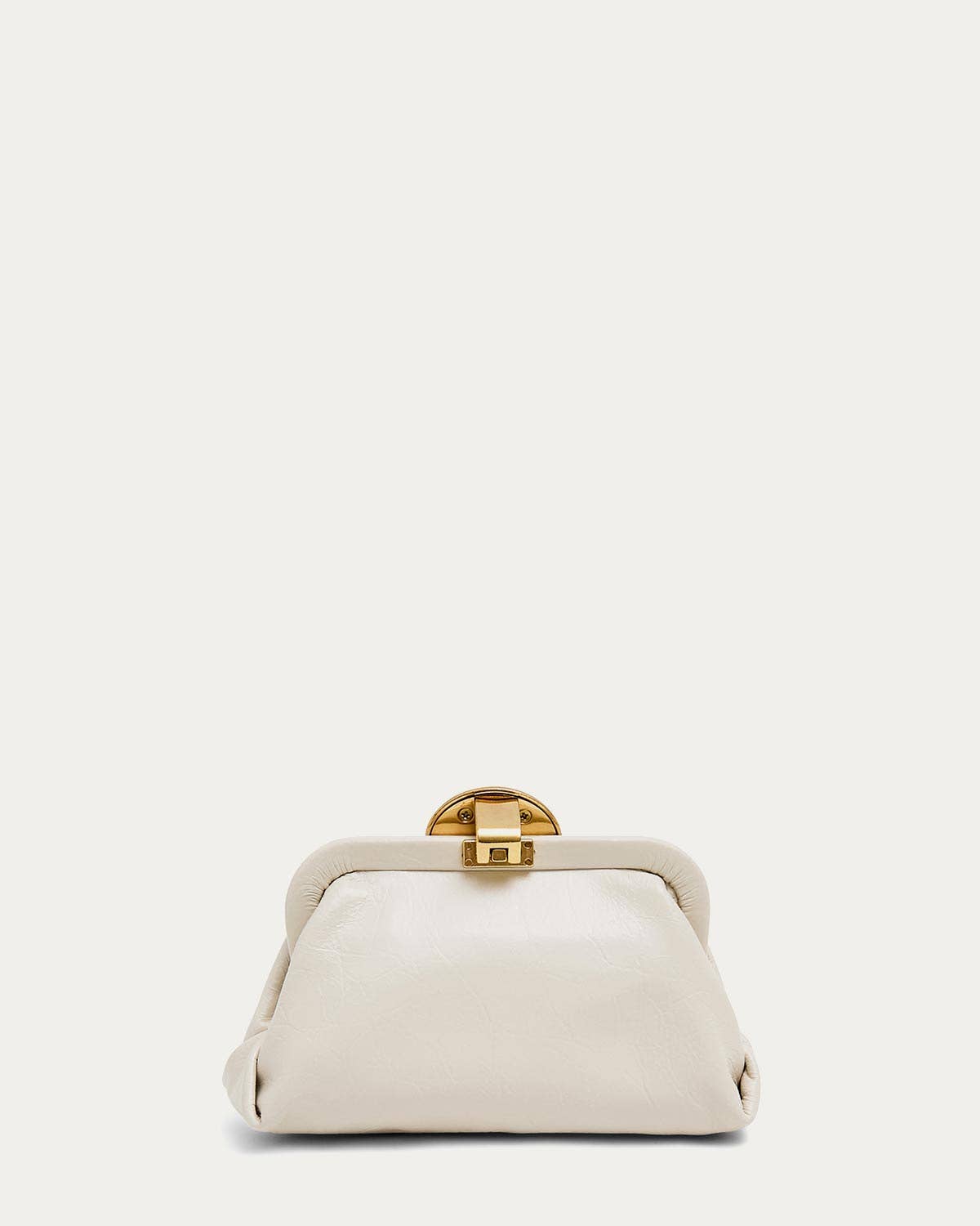 Full Circle Micro Crossbody | Chalk Leather