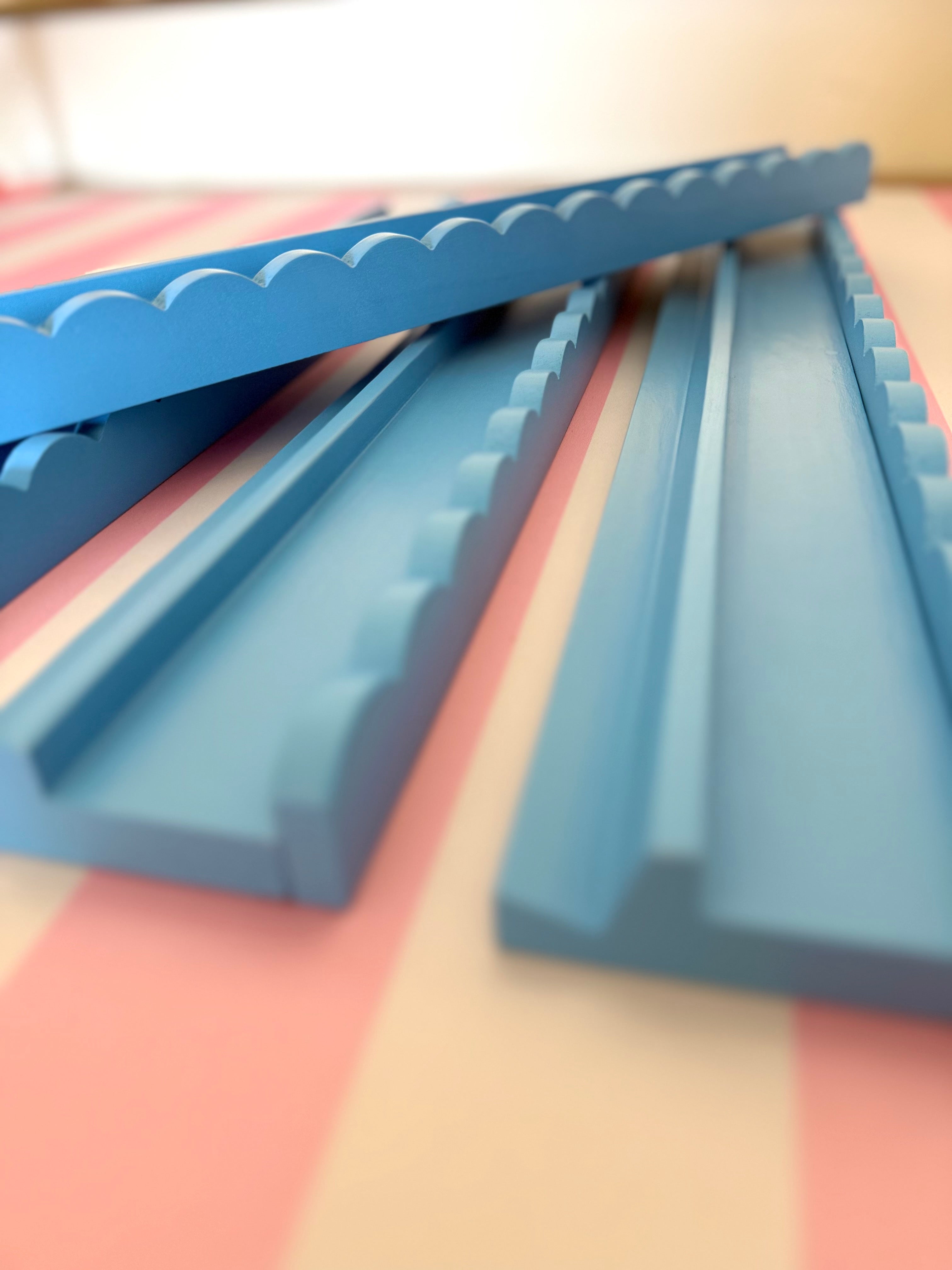 20" Luxury Wood Mahjong Racks with Magnetic Scalloped Pushers