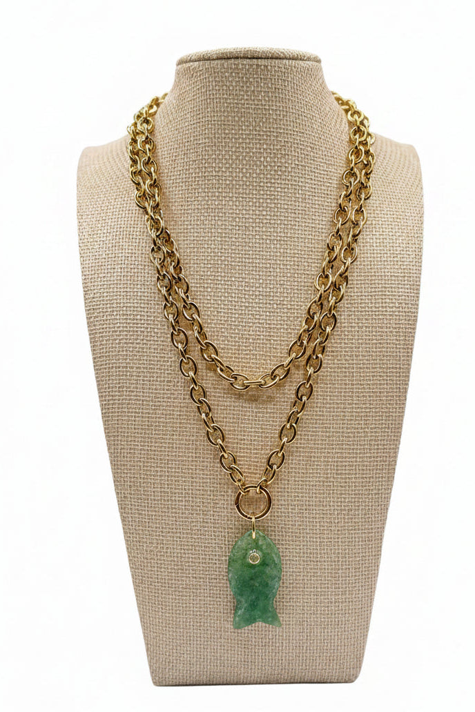 The Natchez with Green Agate Fish