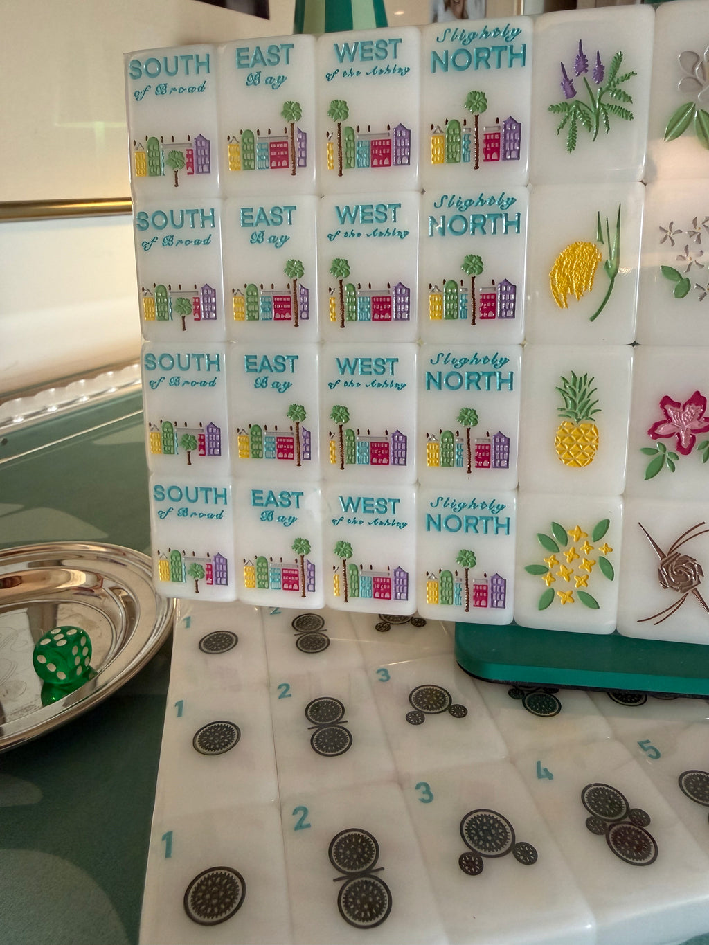 Mahjong Tile Set - Middle and Main Charleston Tiles - A South Carolina Inspired Mahjong Tile Set