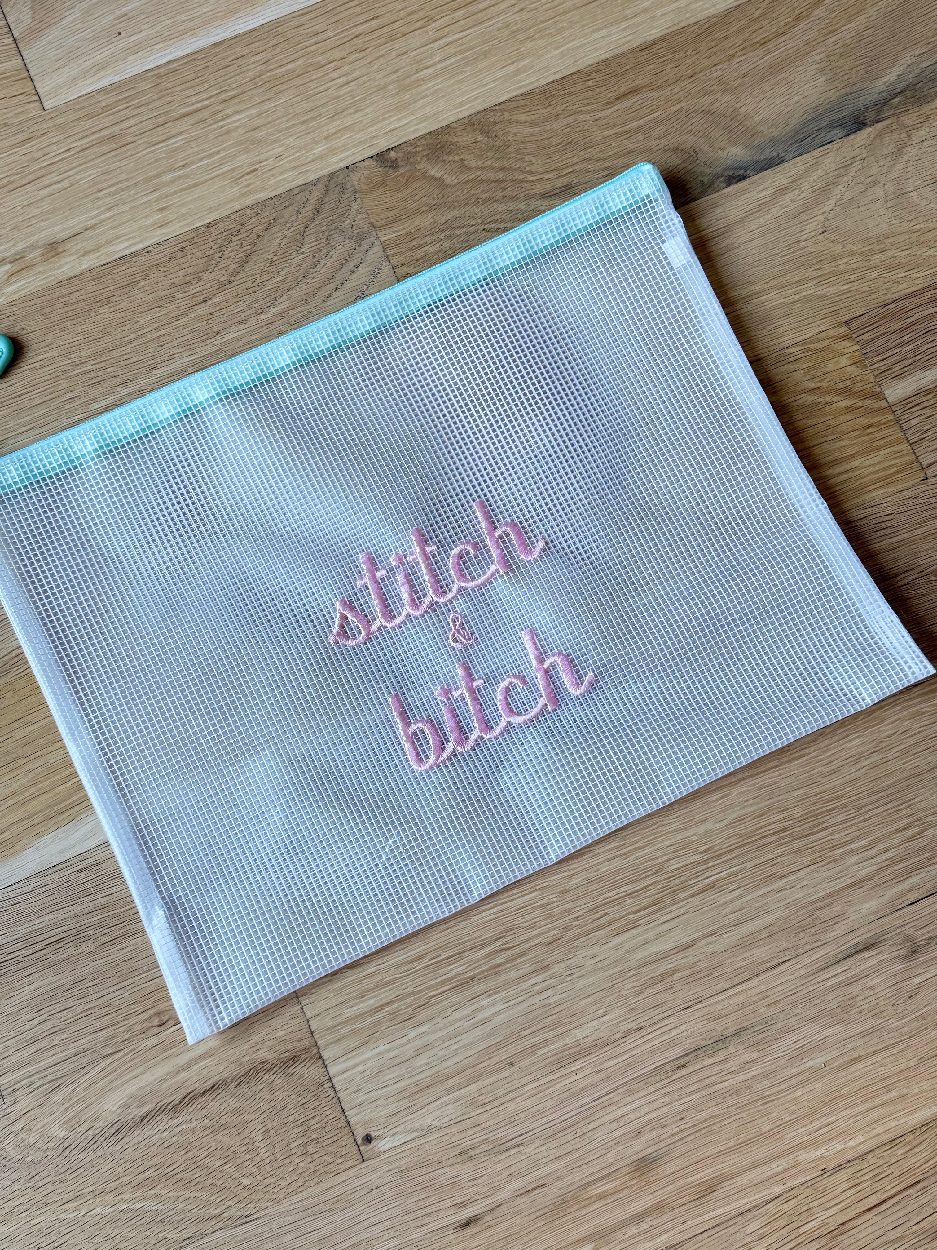 Stitch & Bitch - Needlepoint Project Pouch