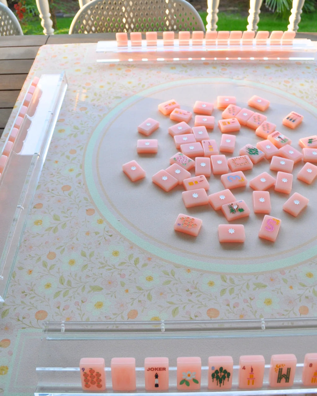 Middle and Main Mahjong Mat - Peaches 'n Cream