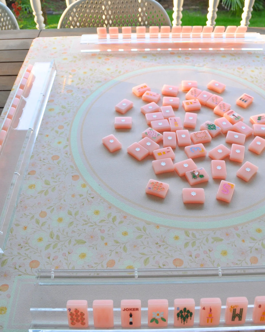 Middle and Main Mahjong Mat - Peaches 'n Cream