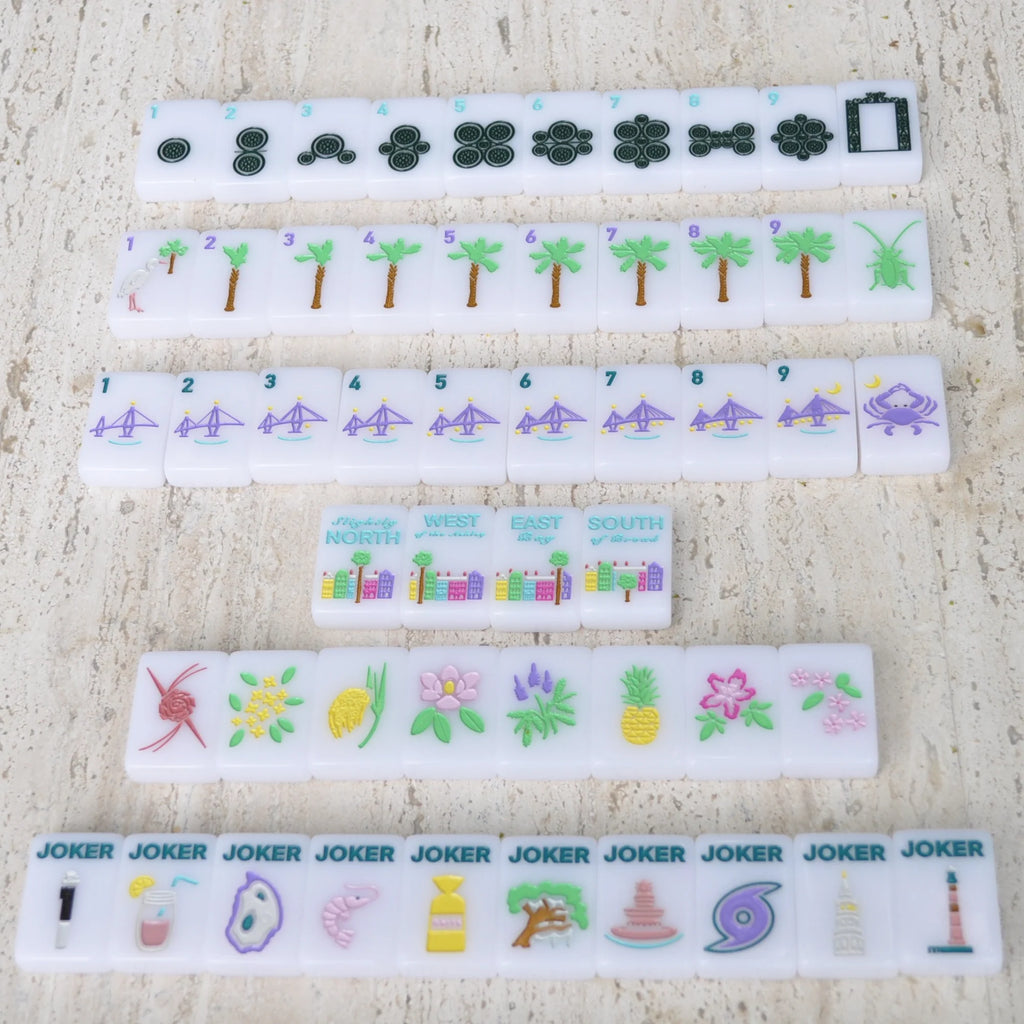 Mahjong Tile Set - Middle and Main Charleston Tiles - A South Carolina Inspired Mahjong Tile Set