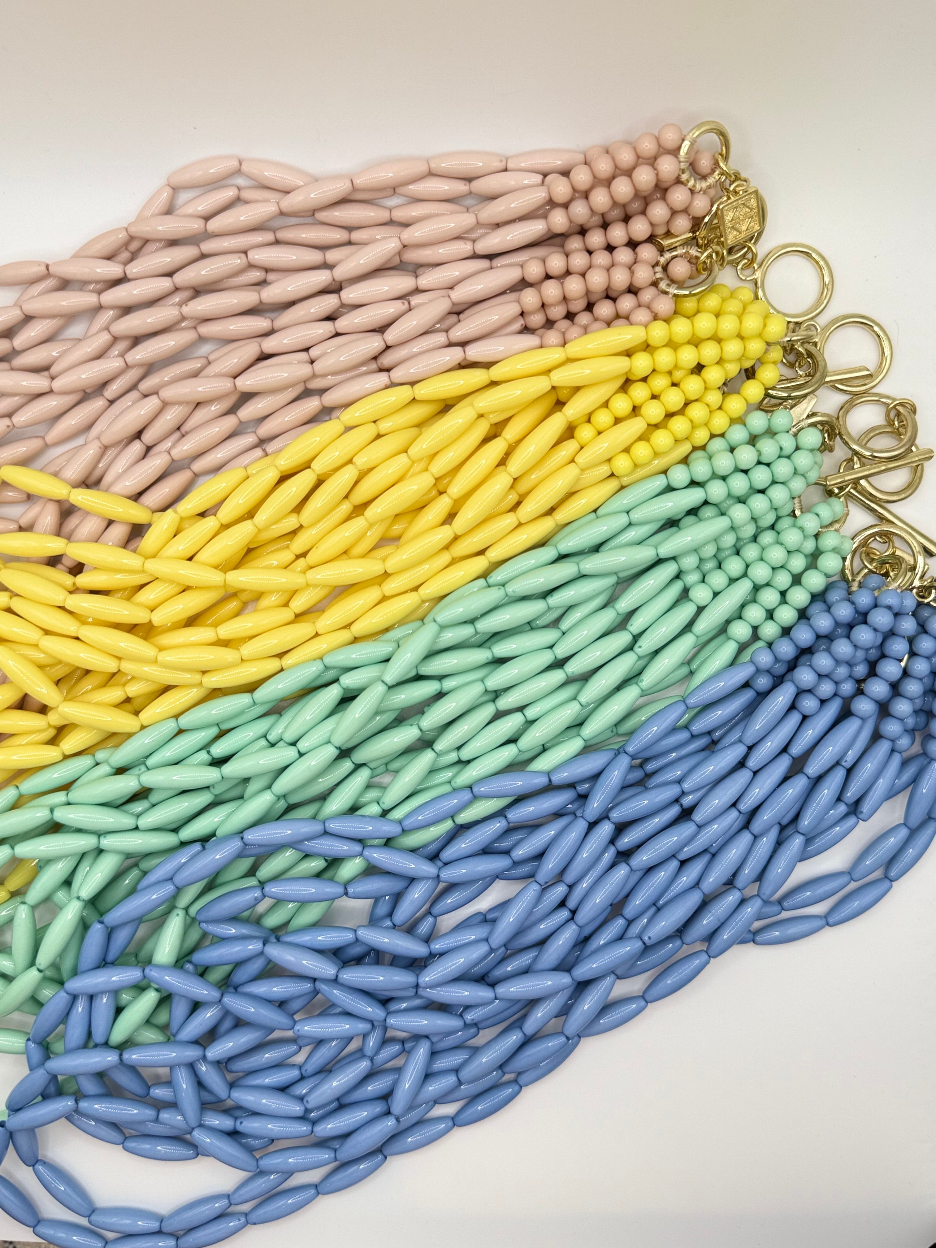 The Sally - Glossy Beaded Pastel Necklace