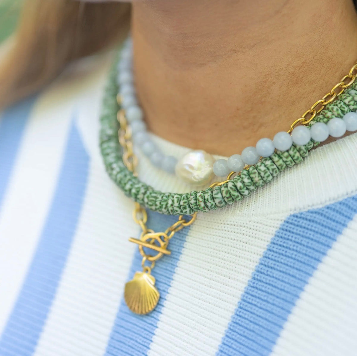 The Raleigh | Recycled Green Glass Beads
