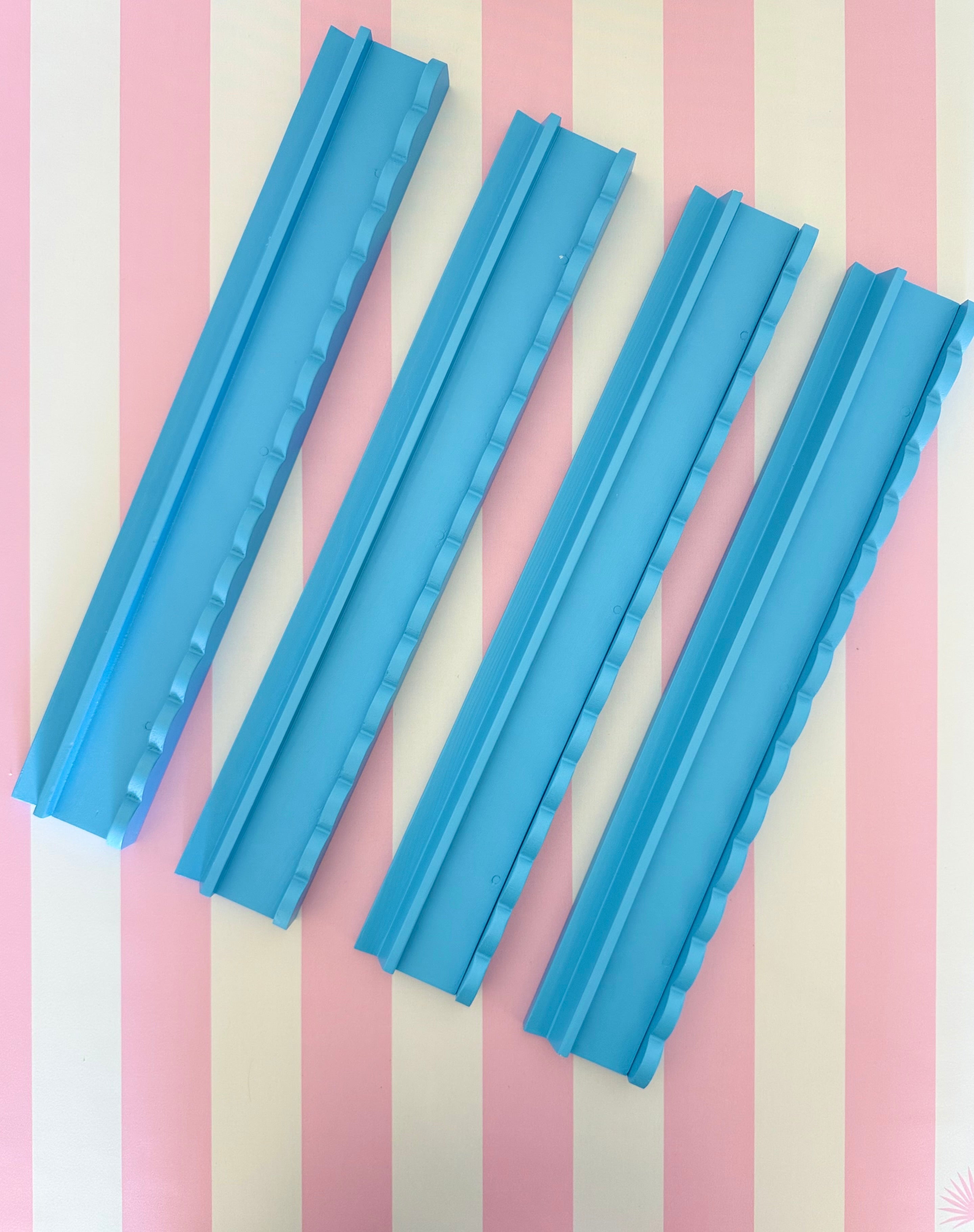 20" Luxury Wood Mahjong Racks with Magnetic Scalloped Pushers