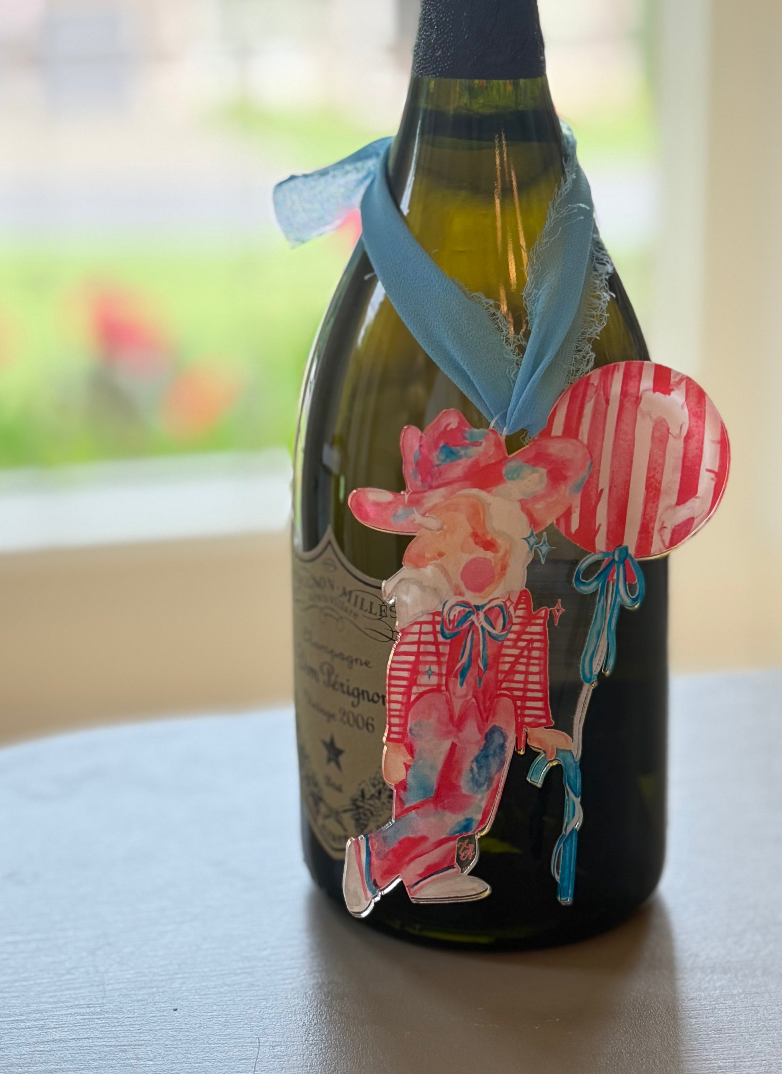 Hotty Toddy! Colonel Reb Acrylic Bottle Charm / Ornament