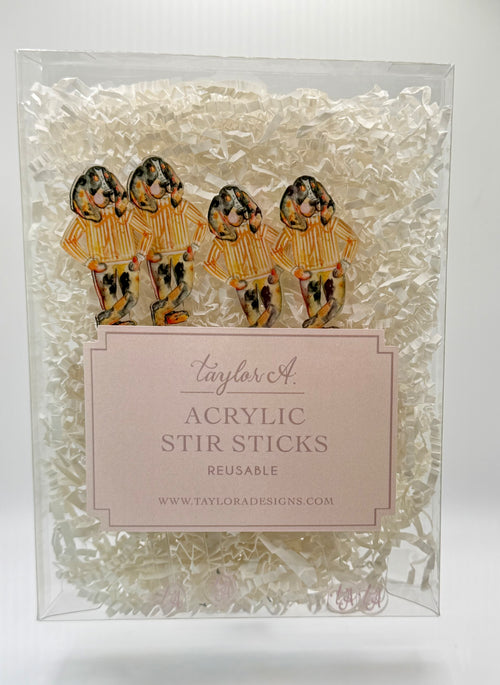 Go Vols! Acrylic Happy Hound Stir Sticks