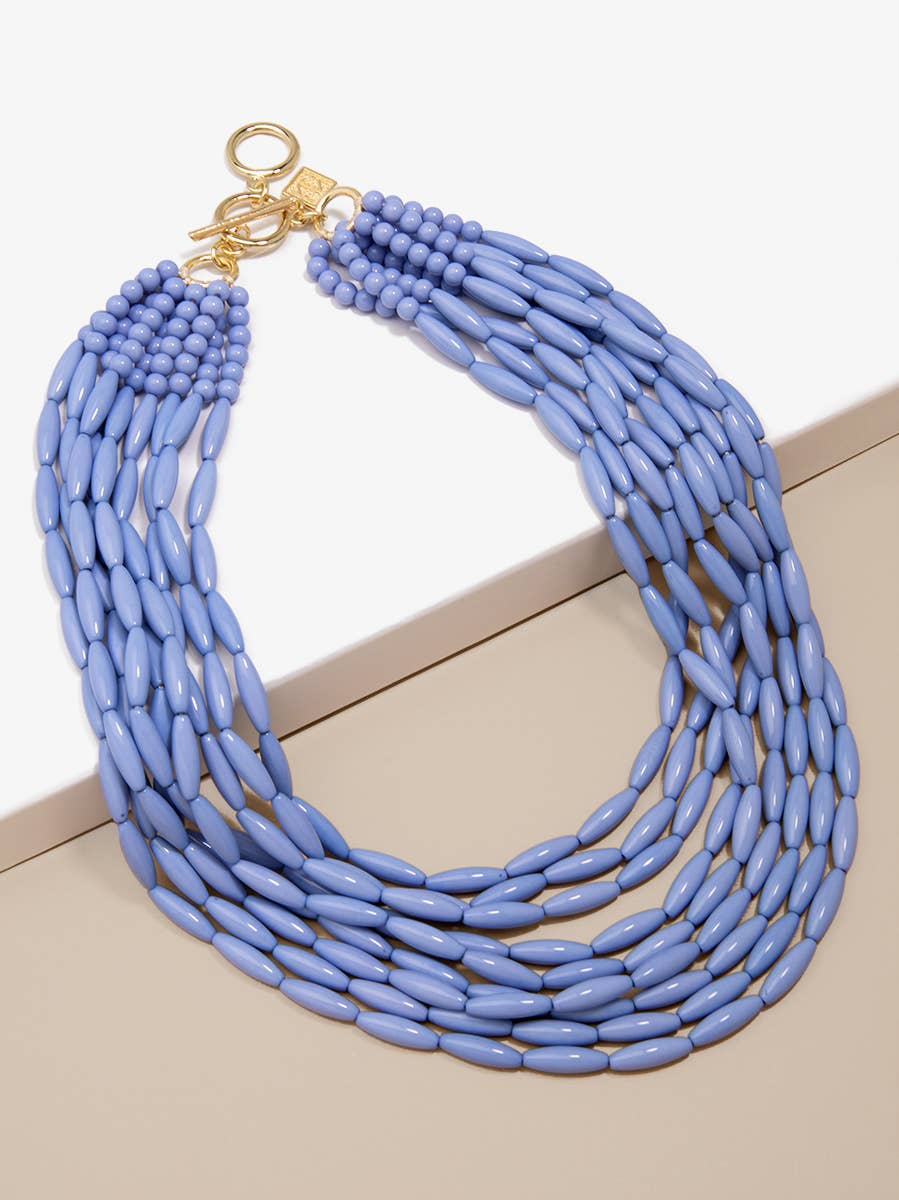 The Sally - Glossy Beaded Pastel Necklace