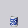 Small Cachepot -  Blue and White Porcelain Bird and Flower