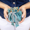 Travel Jewelry Bag - Medium - Aegan Blue with Champagne Lining