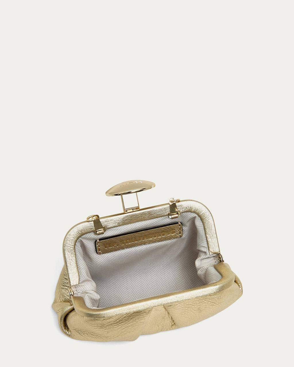 Full Circle Micro Crossbody | Champagne Leather